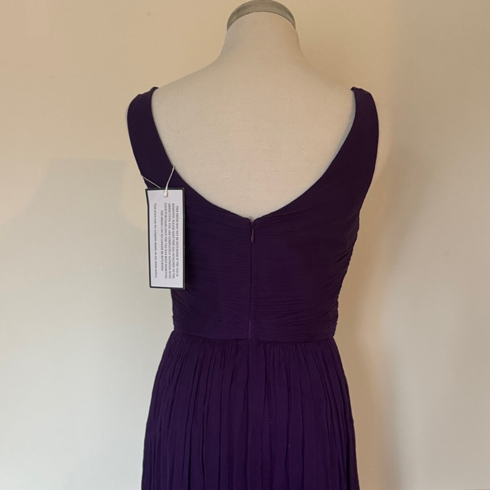 J. Crew Silk Chiffon Heidi Gown Eggplant 2, 6 $365 Purple - Picture 5 of 9
